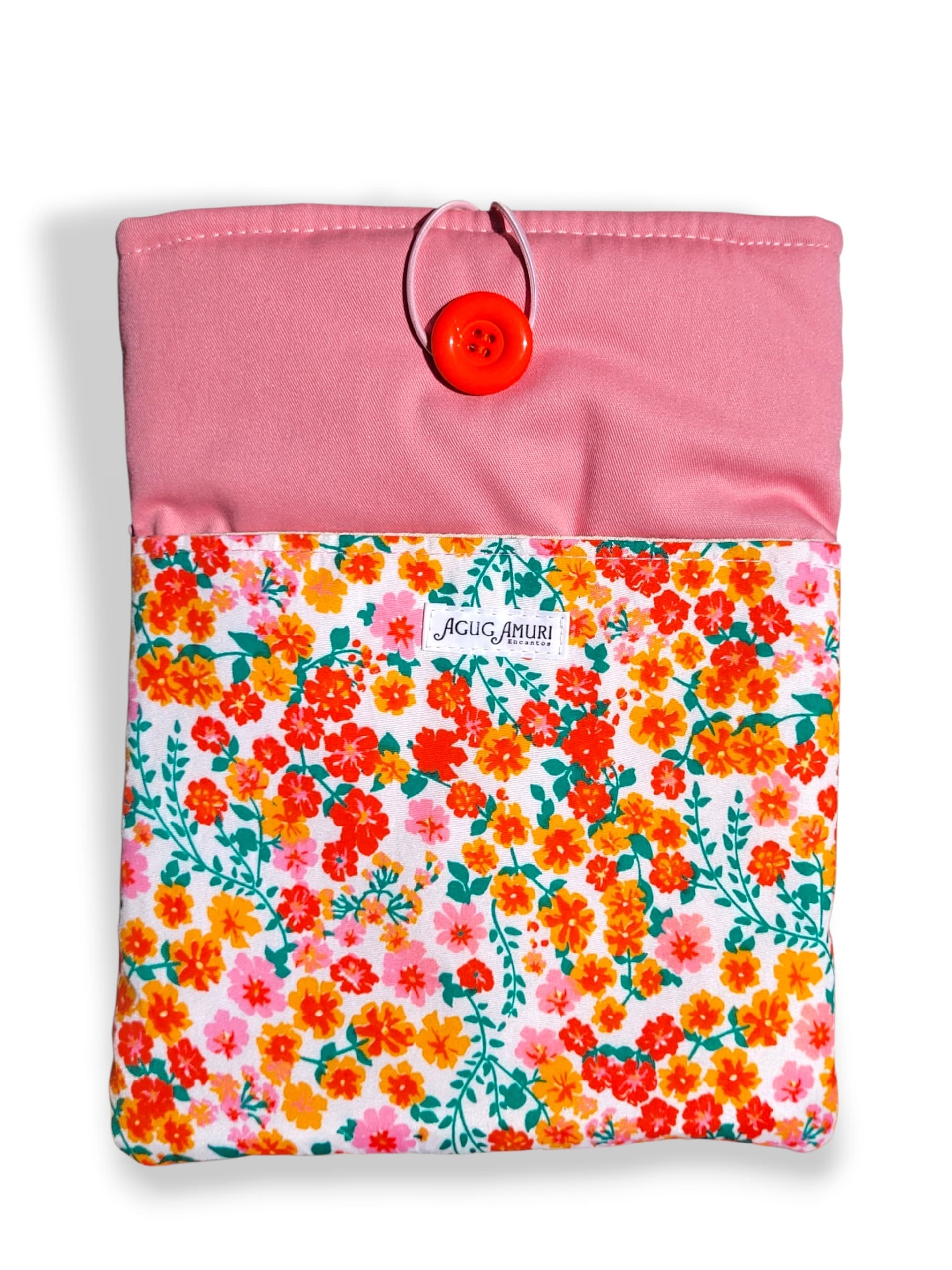 Funda flores naranjas